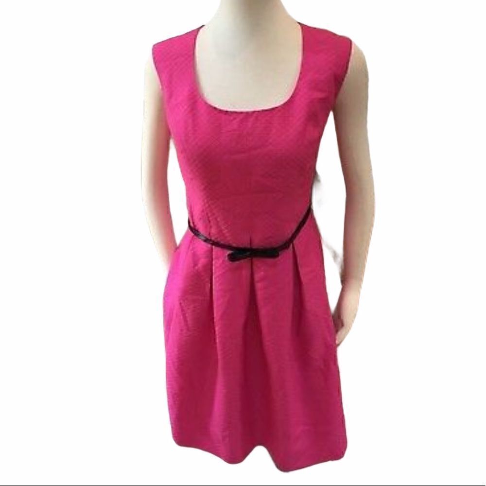Evan Picone Black Label Pink Textured Dress Belt